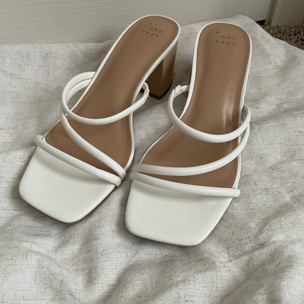 White A New Day block heel sandals
